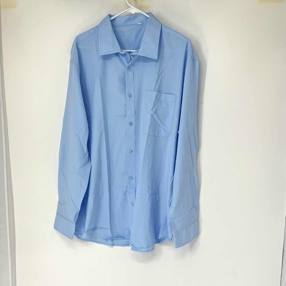 Unbranded NWOT Men's Blue Dress Shirt 2XL